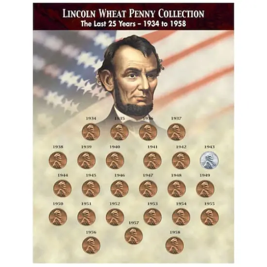 The Last 25 Years of Lincoln Wheat Penny Collection (1934-1958) {1}