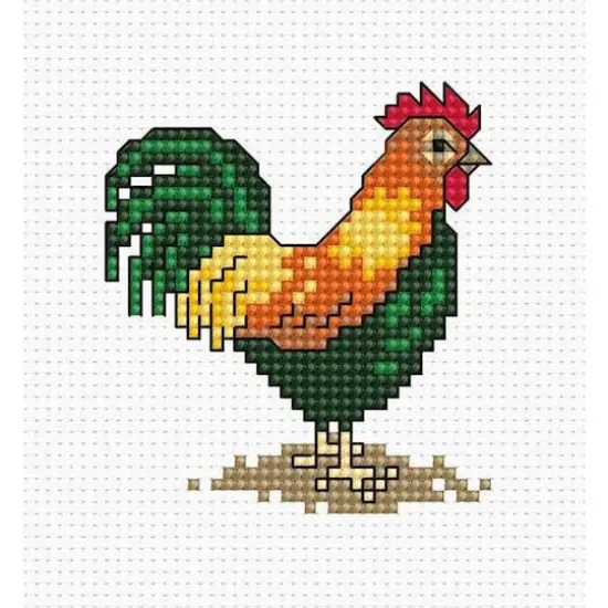 Luca-S Rooster Counted Cross Stitch Kit {1}