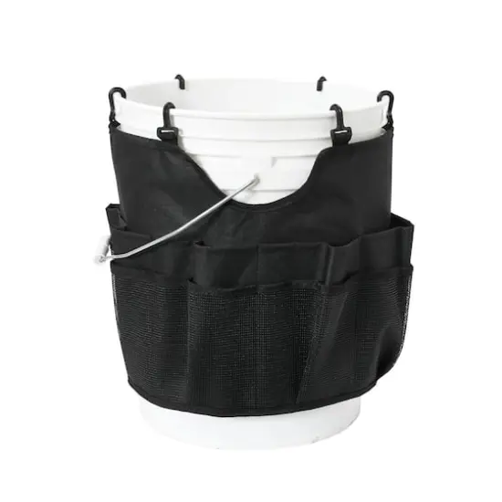 Household Essentials 19" Bucket Caddy with Trim Black {7}