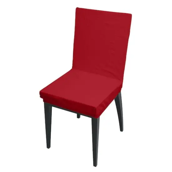 Home Details Waffle Design Dining Chair Slipcover Burgundy {1}
