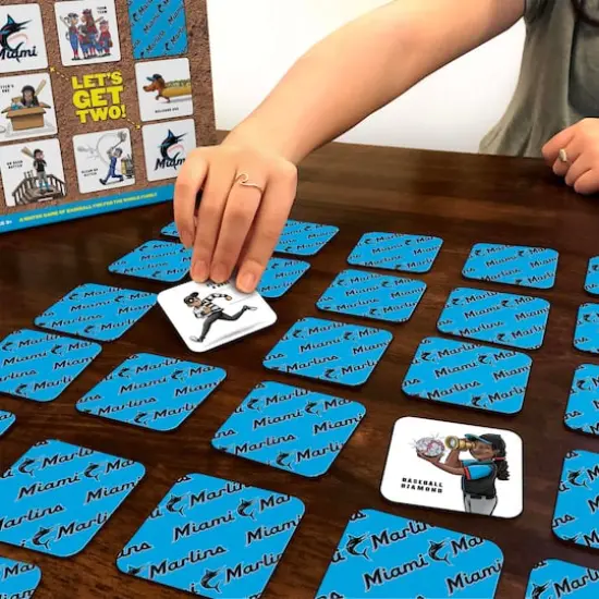 Major League Baseball Licensed Memory Match Game Miami Marlins {6}