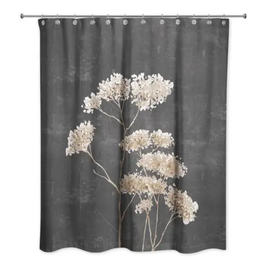 Brown Botanical Watercolor 71" x 74" Shower Curtain {3}