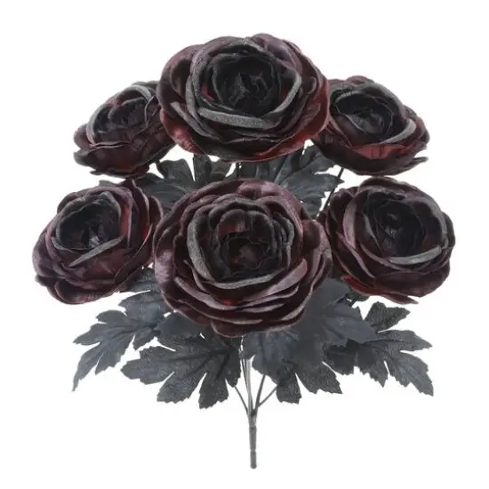 Black-Red Glittery Ranunculus Bush by Ashland&reg; {3}