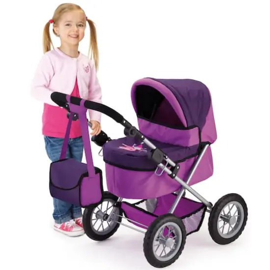 Bayer Design Purple Baby Doll Pram Trendy Set {3}