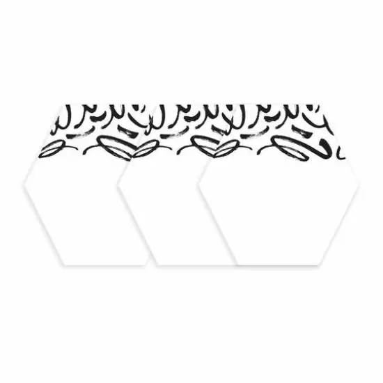 RoomMates Doodle Dry Erase Hexagon Peel & Stick Decals {1}