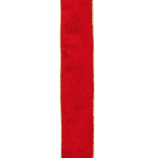 2.5" x 10yd. Solid Bright Red Wired Christmas Craft Ribbon Spools, 12ct. {1}