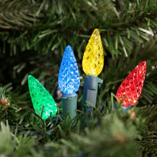 70ct. Multicolor Faceted C6 LED String Lights {3}
