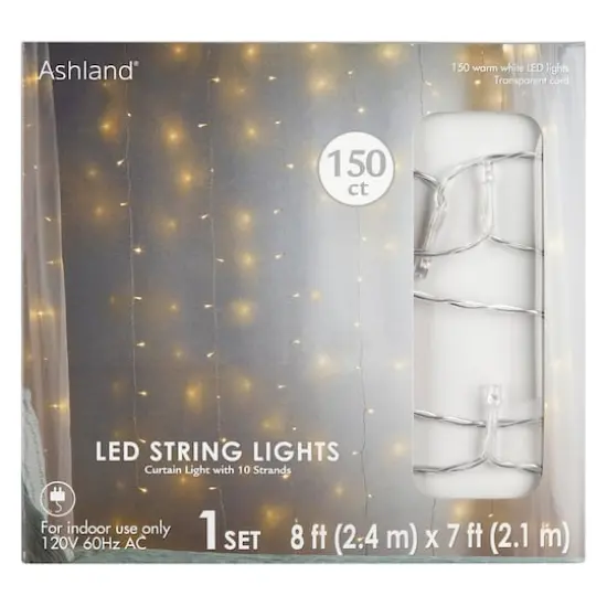 150ct. Curtain LED String Lights by Ashland&reg; {3}