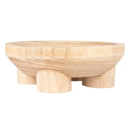 Hello Honey&reg; 11.5" Natural Elegance Paulownia Wood Bowl {6}