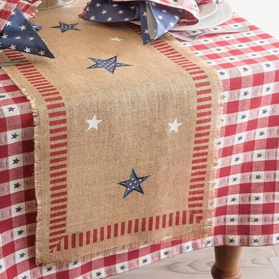 DII&reg; 108" 4th of July Jute Table Runner {6}