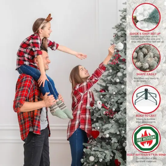 9ft. Pre-Lit Portland Pine Artificial Christmas Tree, Clear Lights {7}
