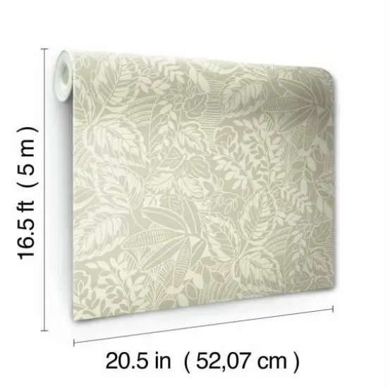 RoomMates Vintage Batik Jungle Peel & Stick Wallpaper Taupe/Beige {8}