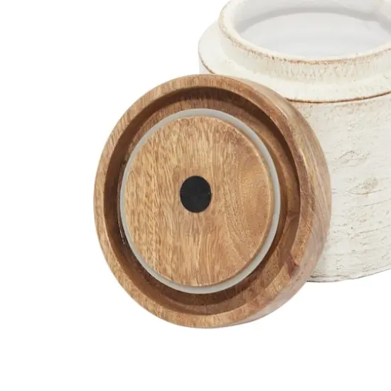 White Terracotta Country Cottage Decorative Jar Set {4}