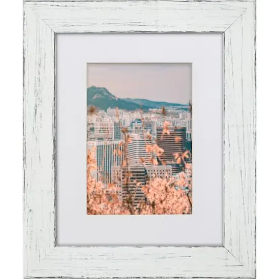 Craig Frames Jasper Marshmallow Weathered White Picture Frame with Mat {6}