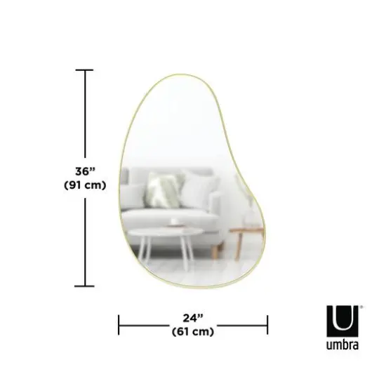 Umbra 36" Brass Hubba Pebble Mirror {6}