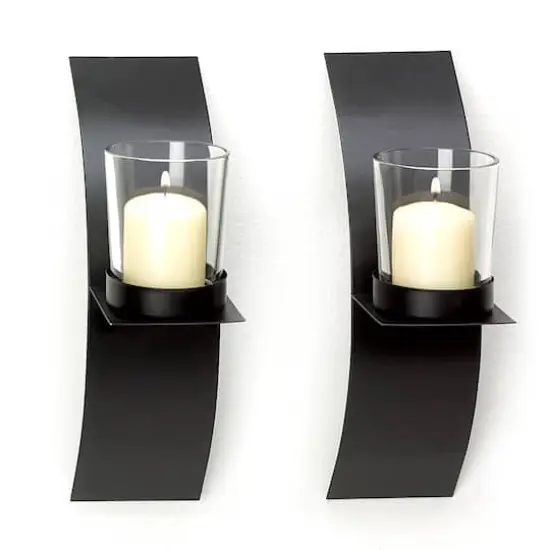 8" Mod-Art Candle Wall Sconce, 2ct. {1}