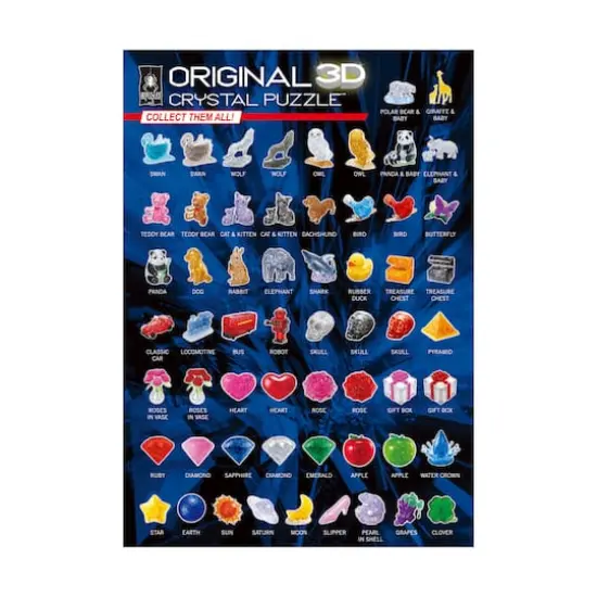 3D Crystal Puzzle - Squirrel (Brown): 55 Pcs {6}