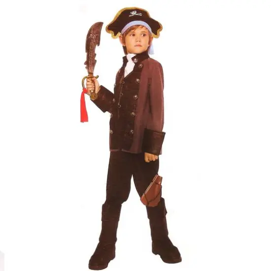 Large Brown & Gold Pirate Boy's Costume {1}