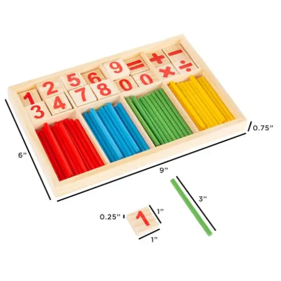 Toy Time Math Manipulatives Number Tiles & Colorful Sticks {3}