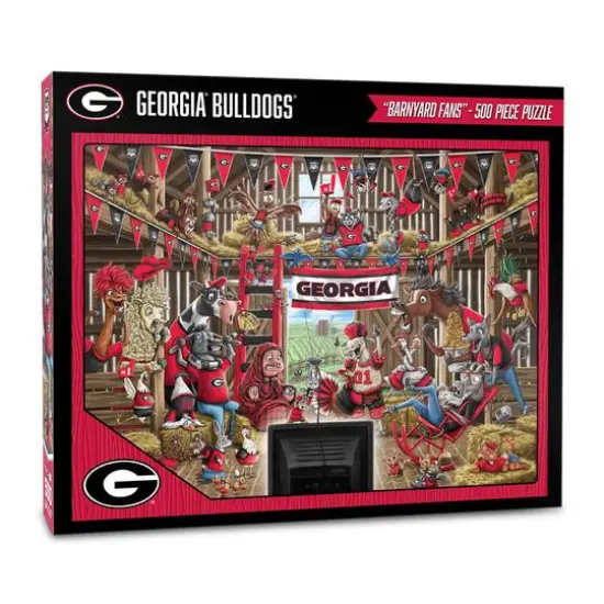 College Barnyard Fans 500 Piece Puzzle Georgia Bulldogs {1}