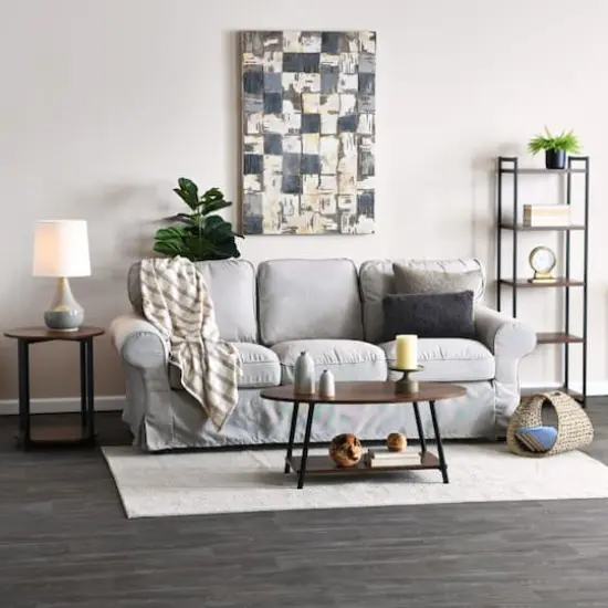 Household Essentials Jamestown 59" 5-Shelf Narrow Bookshelf Walnut {5}