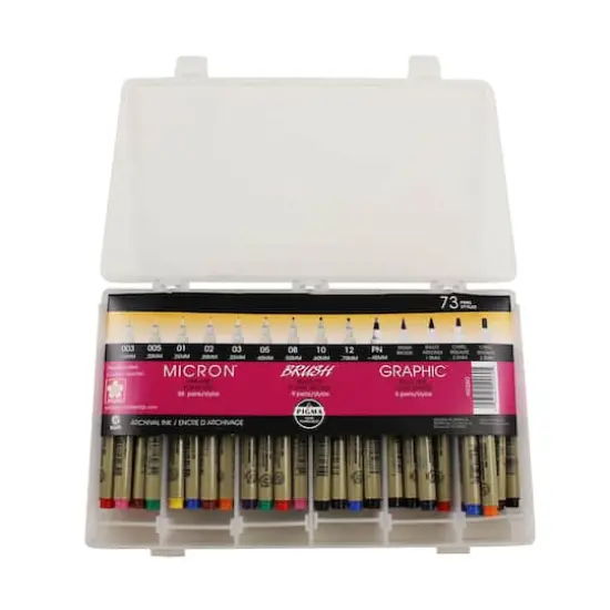 Pigma&reg; 73 Pen Set with Reusable Storage Case {3}