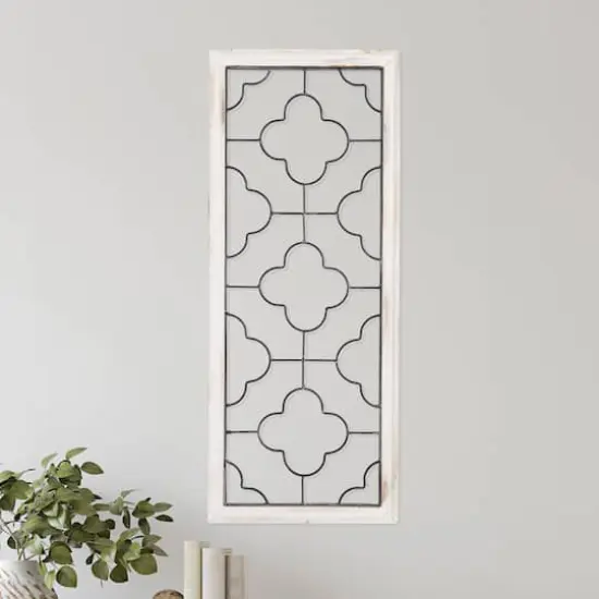 Hastings Home 31" Metal & Wood Clover Wall Panel {3}