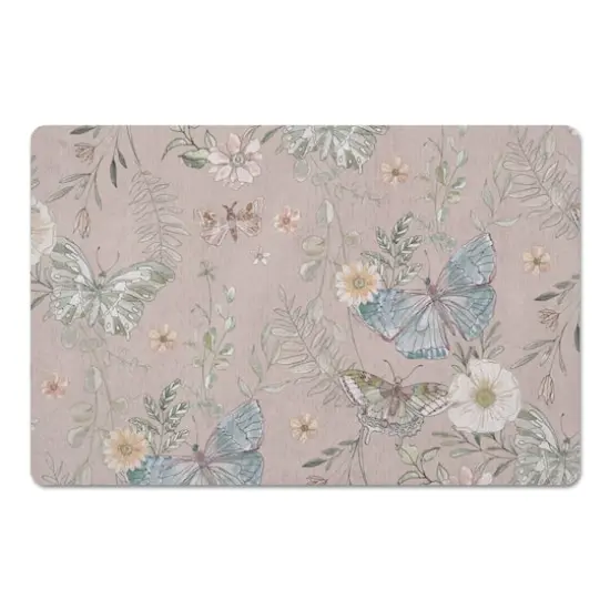 Butterflies Floor Mat Blush {1}
