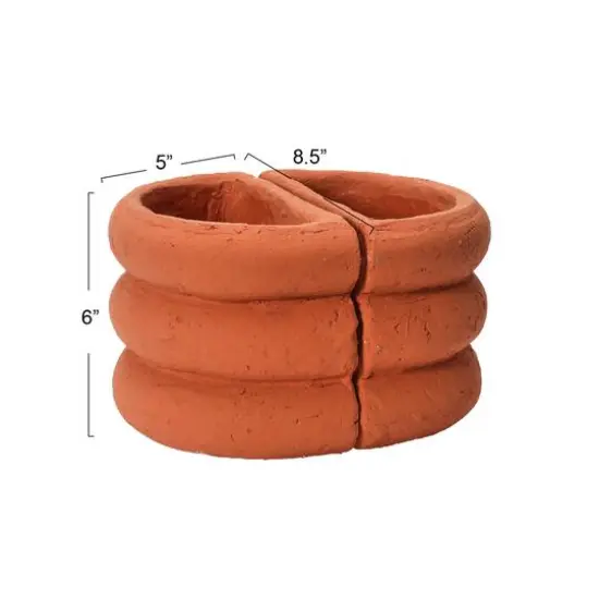 Hello Honey&reg; Terracotta Half Circle Vase Bookends, 2ct. Orange {5}