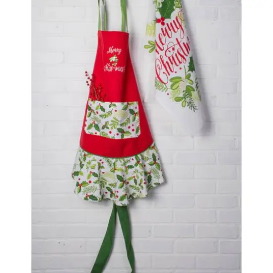 DII&reg; Merry Kissmas Ruffle Apron {4}