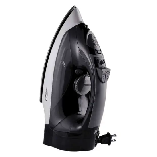 Brentwood 1,200W Nonstick Steam Iron with Retractable Cord Black {2}