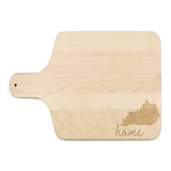 17" Floral Home State Maple Paddle Cutting Board Kentucky {1}
