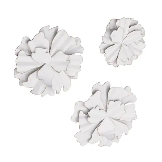 White Floral Metal Modern Wall D&eacute;cor Set, 3ct. {5}