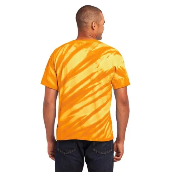 Port & Company&reg; Tiger Stripe Tie-Dye T-Shirt Gold {6}