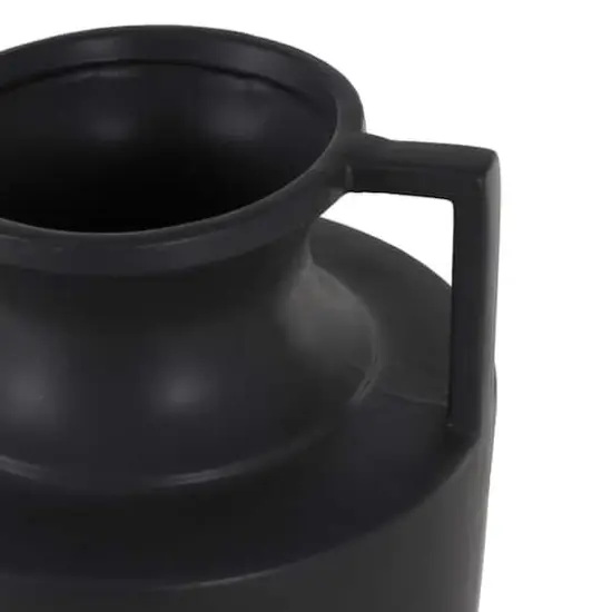 22" Black Ceramic Sleek Amphora Vase {5}
