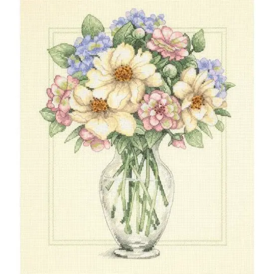 Dimensions&reg; Flowers in Tall Vase Counted Cross Stitch Kit {1}