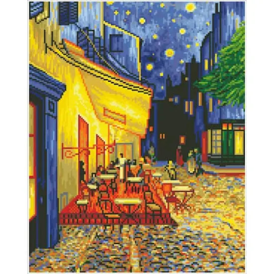 Diamond Dotz&reg; Intermediate Caf&eacute; at Night Van Gogh Diamond Painting Kit {3}
