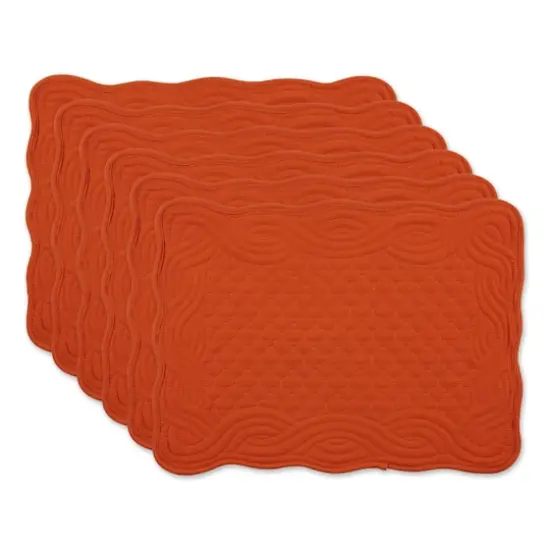 DII&reg; Quilted Farmhouse Placemats, 6ct. Pumpkin Spice {1}