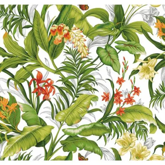 RoomMates Wailea Coast Peel & Stick Wallpaper White/Green {1}
