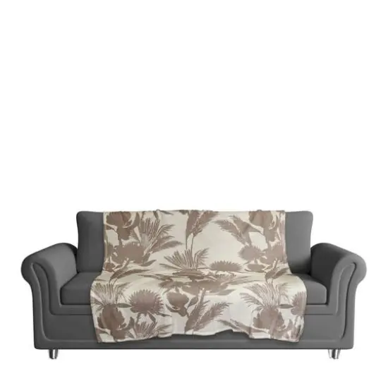 Tones Protea Blooms Coral Fleece Blanket Neutral {4}