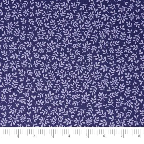 SINGER Purple Leaves Cotton Fabric {1}