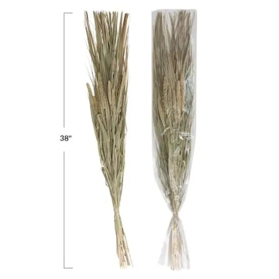 Hello Honey&reg; 38" Dried Natural Canary Grass & Date Palm Bunch {5}