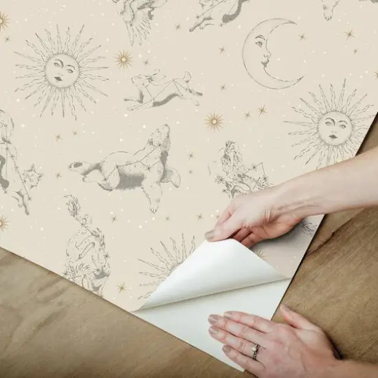 RoomMates Zodiac Dreams Linen Peel & Stick Wallpaper {6}