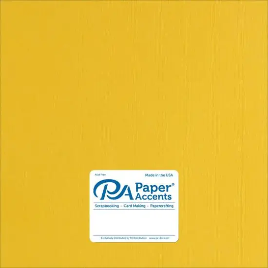 PA Paper&trade; Accents 12" x 12" Muslin 73lb. Cardstock, 25 Sheets Daffodil {1}