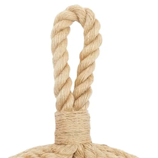 34" Tan Round Coastal Wall Mirror {3}