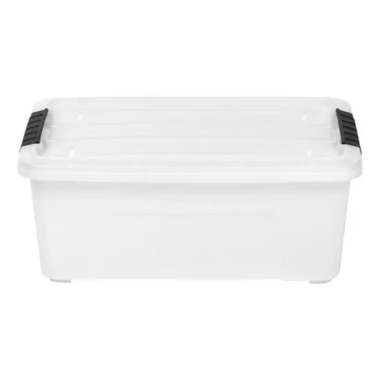 IRIS Stack & Pull&trade; Plastic Storage Boxes Translucent {6}