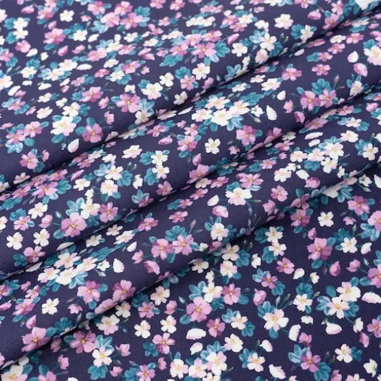 SINGER Spring Purple Floral Cotton Fabric Bundle {18}