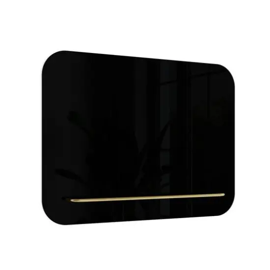 U Brands Framed Black Magnetic Glass Dry-Erase Board, 24" x 18" {1}