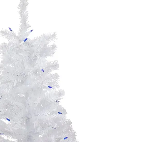 3ft. Pre-Lit Woodbury White Pine Slim Artificial Christmas Tree, Blue Lights {4}