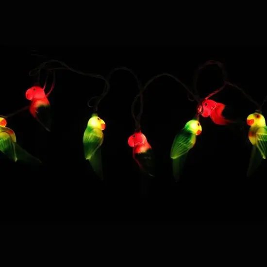 10ct. Beach Party Multicolored Tropical Parrot Patio String Lights {9}